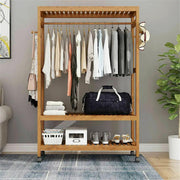 salelink.co.nz Unbranded Wooden Coat Rack on Wheels 80cm Wooden Coat Rack on Wheels 80cm | Action Outdoors NZ