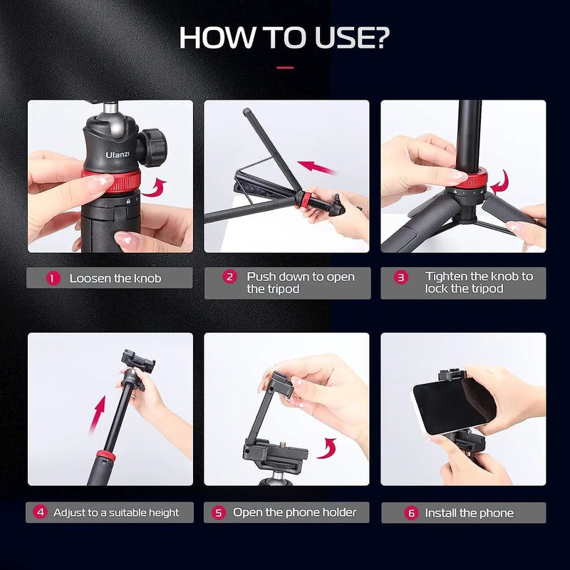 ULANZI MT-44 Extendable Phone Tripod Selfie Stick – view 3