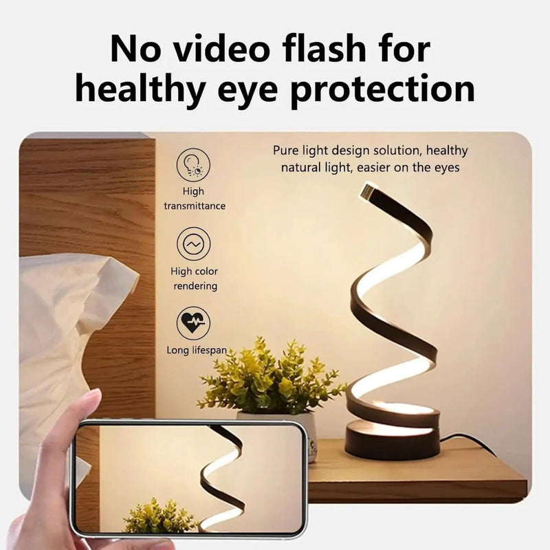 salelink.co.nz Unbranded Spiral LED Table Lamp Spiral LED Table Lamp (GZJ2684) | Action Outdoors NZ
