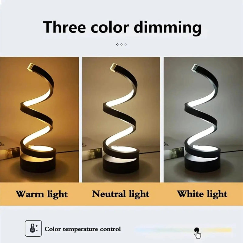 salelink.co.nz Unbranded Spiral LED Table Lamp Spiral LED Table Lamp (GZJ2684) | Action Outdoors NZ