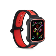 Red and Black Silicone Apple Watch Band 42mm Frame for Series 1 to 3 – view 1