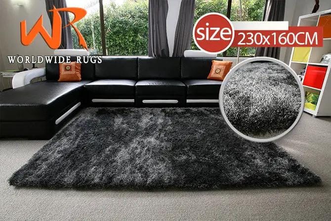 Kiwi Grab Kiwi Grab Silk Black/White rug 2x1.4m Silk Black/White rug 2x1.4m