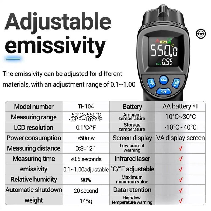 salelink.co.nz Unbranded Infrared Thermometer Infrared Thermometer | Action Outdoors NZ