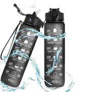 salelink.co.nz Unbranded 1L Sports Water Bottle 1L BPA Free Water Bottle With Time Marker