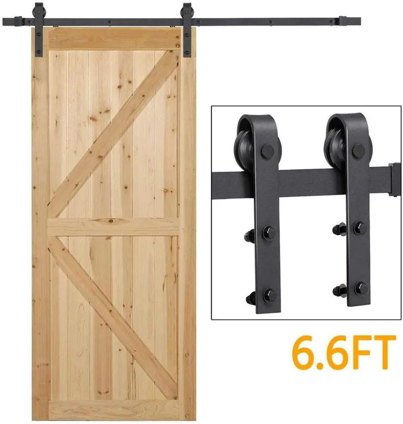 salelink.co.nz Unbranded 2M Sliding Barn Door Hardware Kit 2M Sliding Barn Door Hardware Kit Rust Resistant