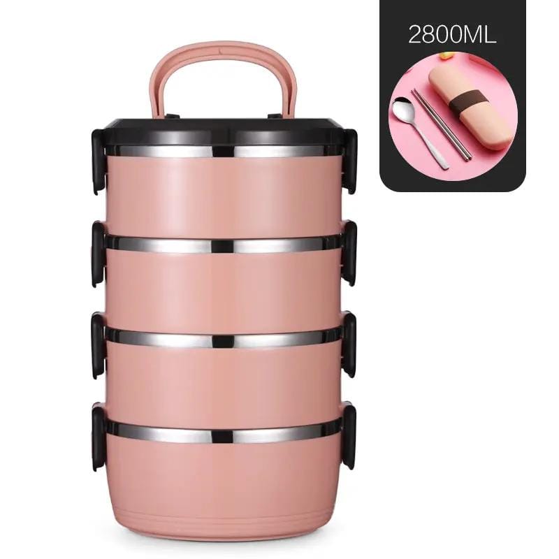 Mead's Supply & Equipment Outfitters limited Camp Cookware & Food Storage Stainless Steel Insulated Bento Lunch Box With Multi Layer Containers Stainless Steel Insulated Bento Lunch Box With Layers