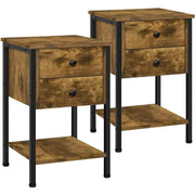 Yaheetech 1 Pair Side Table End Table Nightstand Bedside Table 1 Pair Side Table End Table Nightstand Bedside Table