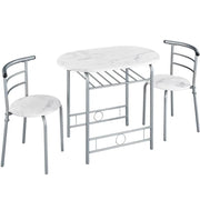 Yaheetech Modern Dining Set 1X Table + 2 Chairs Modern Dining Set 1X Table + 2 Chairs