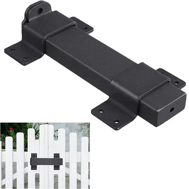 Gate Latches Flip Latch Bolt Latch Lock for Safety Door Black – view 1