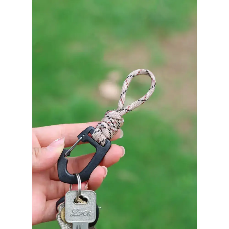 Habicare SS Triangle Hook With Rope Habicare Paracord Triangle Hook Keychain Clip