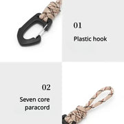 Habicare SS Triangle Hook With Rope Habicare Paracord Triangle Hook Keychain Clip