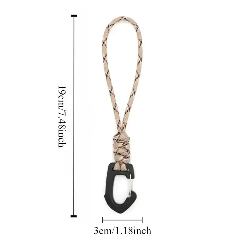 Habicare SS Triangle Hook With Rope Habicare Paracord Triangle Hook Keychain Clip