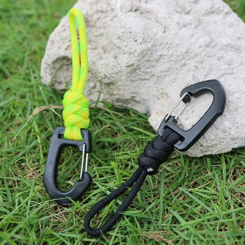 Habicare SS Triangle Hook With Rope Habicare Paracord Triangle Hook Keychain Clip