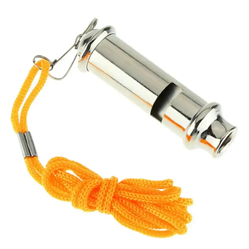Habicare Stainless Steel Metal Whistle with Lanyard Stainless Steel Metal Whistle with Lanyard