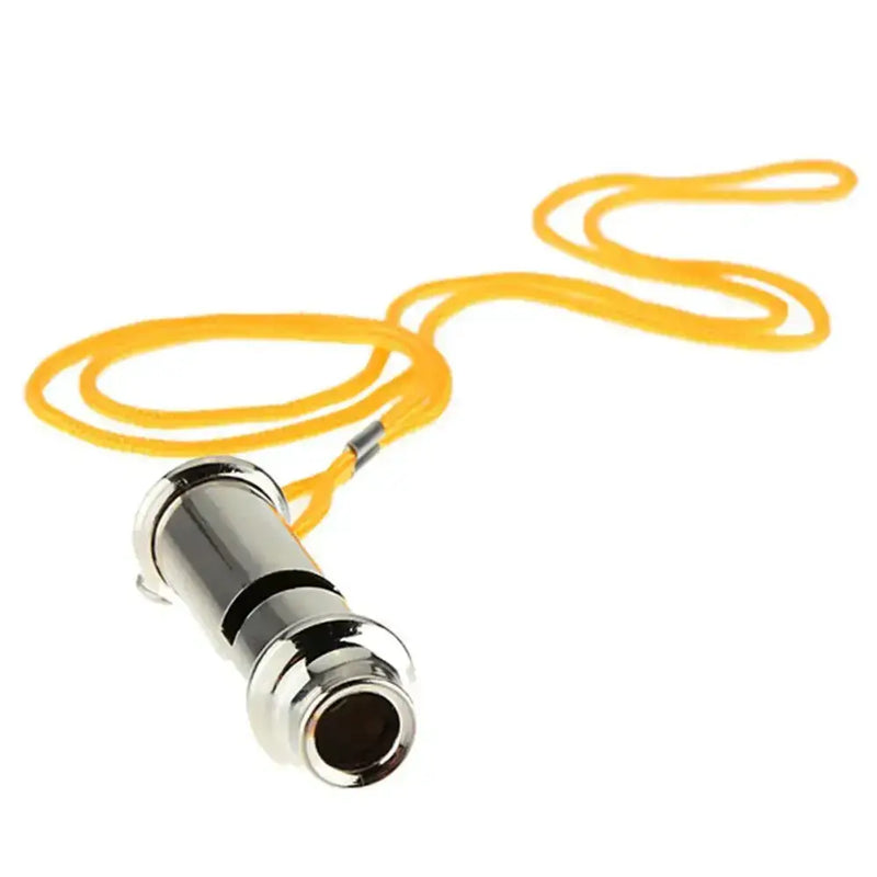 Habicare Stainless Steel Metal Whistle with Lanyard Stainless Steel Metal Whistle with Lanyard
