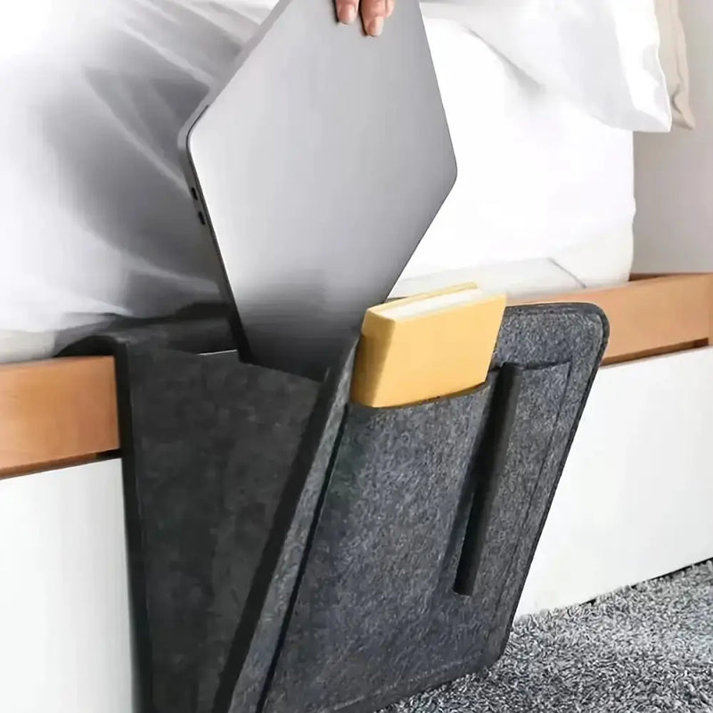 Habicare Felt Bedside Hanging Storage Organizer Felt Bedside Hanging Storage Organizer