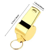 Habicare Professional Loud Stainless Steel Whistle with Rope Professional Loud Stainless Steel Whistle with Rope