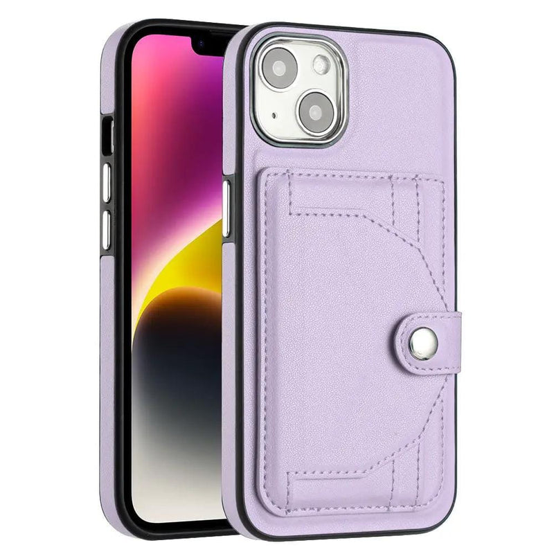 iPhone 15 Case - Leather Screen Protector Tempered Glass – view 2