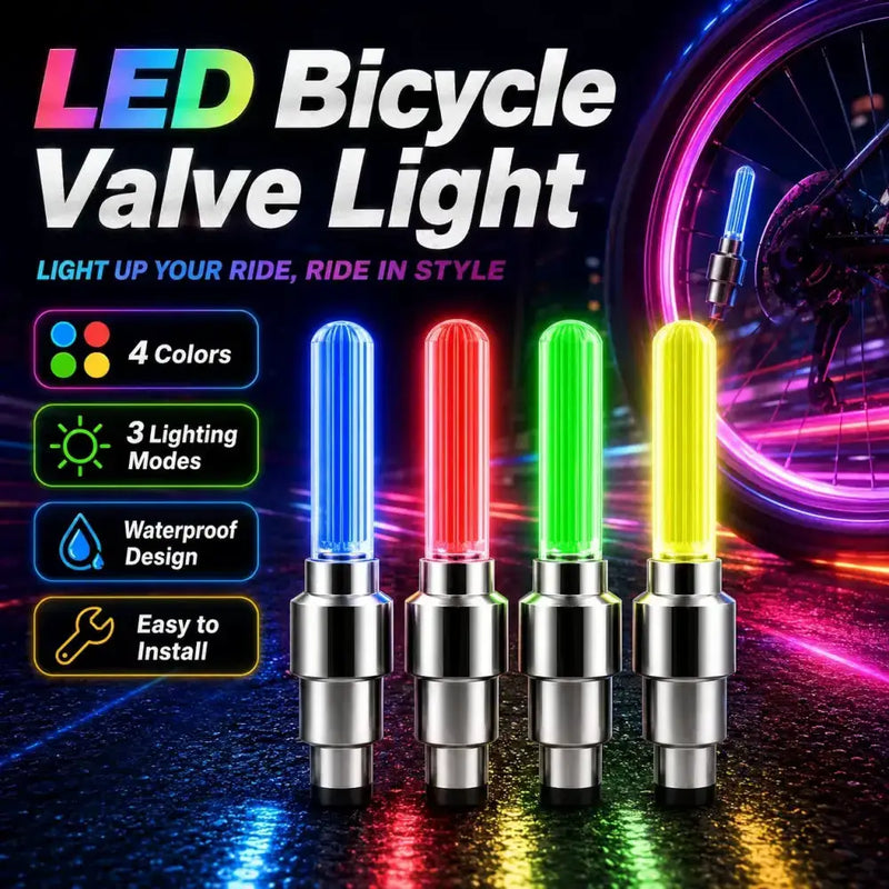 Habicare 2-8PCS Waterproof LED Bicycle Spoke & Valve Cap Lights 2-8PCS Waterproof LED Bicycle Spoke & Valve Cap Lights