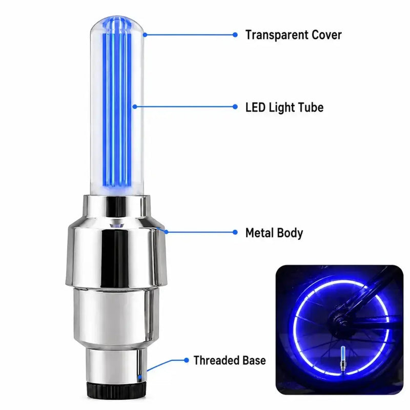 Habicare 2-8PCS Waterproof LED Bicycle Spoke & Valve Cap Lights 2-8PCS Waterproof LED Bicycle Spoke & Valve Cap Lights