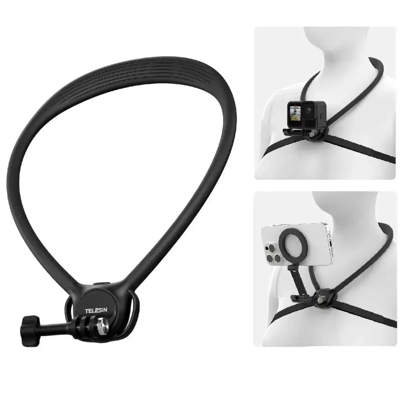 Habicare 9eight5 2-in-1 Action Camera Neck Mount 2 In 1 Action Camera Neck Mount For Hands Free Filming