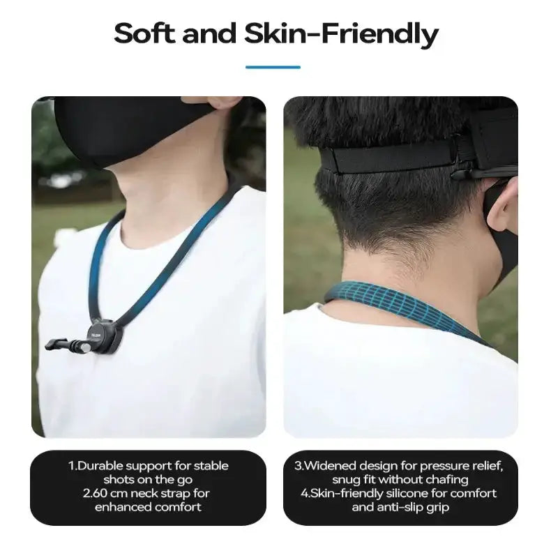 Habicare 9eight5 2-in-1 Action Camera Neck Mount 2 In 1 Action Camera Neck Mount For Hands Free Filming