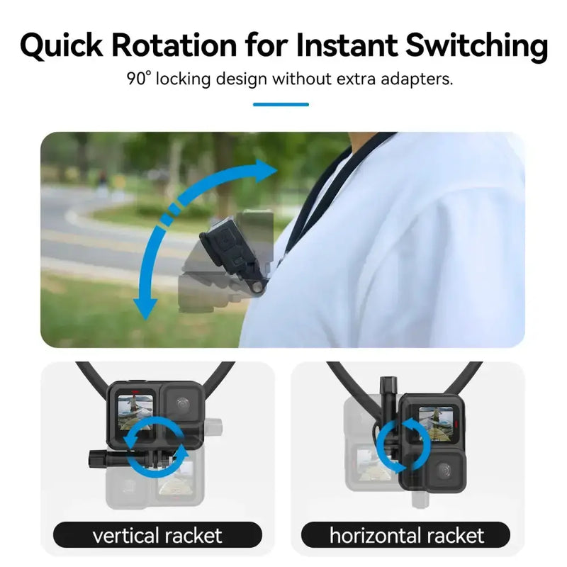 Habicare 9eight5 2-in-1 Action Camera Neck Mount 2 In 1 Action Camera Neck Mount For Hands Free Filming