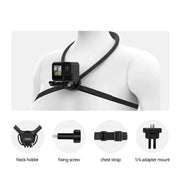 Habicare 9eight5 2-in-1 Action Camera Neck Mount 2 In 1 Action Camera Neck Mount For Hands Free Filming