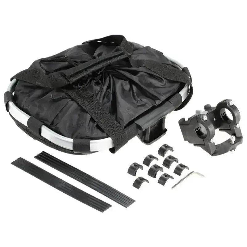 Habicare SS 2-in-1 Detachable Basket (available in Grey & Black) 2 In 1 Detachable Bicycle Front Basket For Pets