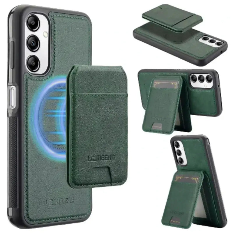 Habicare 9eight5 2-in-1 Leather Case for Samsung (Green) Habicare 2in1 Leather Wallet Case for Samsung Green