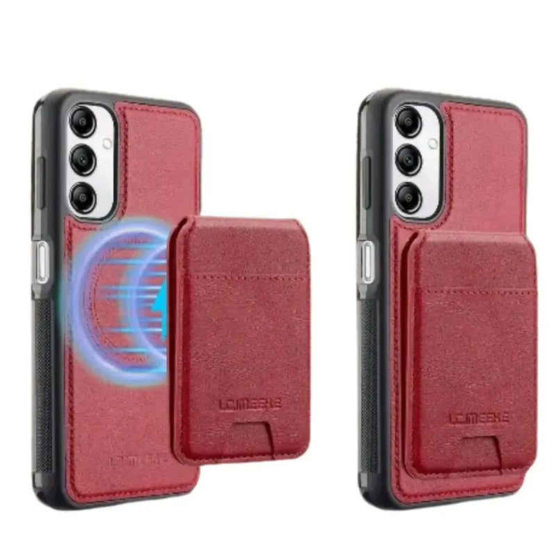 Habicare 9eight5 2-in-1 Leather Case for Samsung Series (Red) 2 In 1 Leather Wallet Case For Samsung Series Red