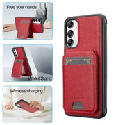 Habicare 9eight5 2-in-1 Leather Case for Samsung Series (Red) 2 In 1 Leather Wallet Case For Samsung Series Red