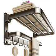 Habicare SS 2-Layer Foldable RV Wall-Mount Towel Rack (different sizes available) 2 Layer Foldable RV Wall Mount Towel Rack