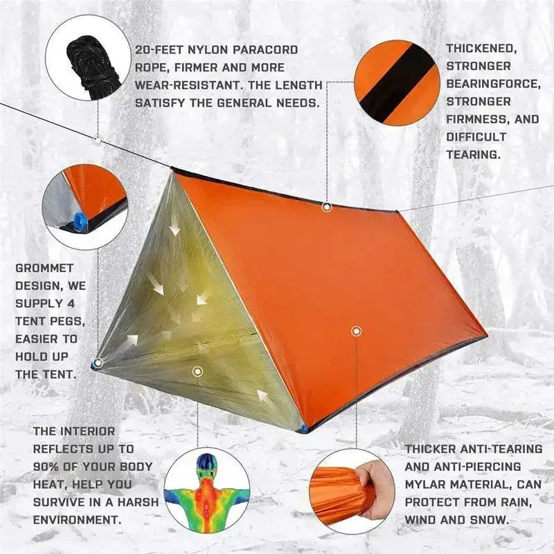 Habicare SS 2 Person Emergency Shelter Habicare 2 Person Mylar Emergency Survival Tent