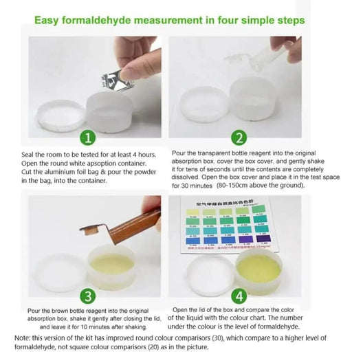 2 x Formaldehyde Air Quality Test Kits (HCHO) – view 2