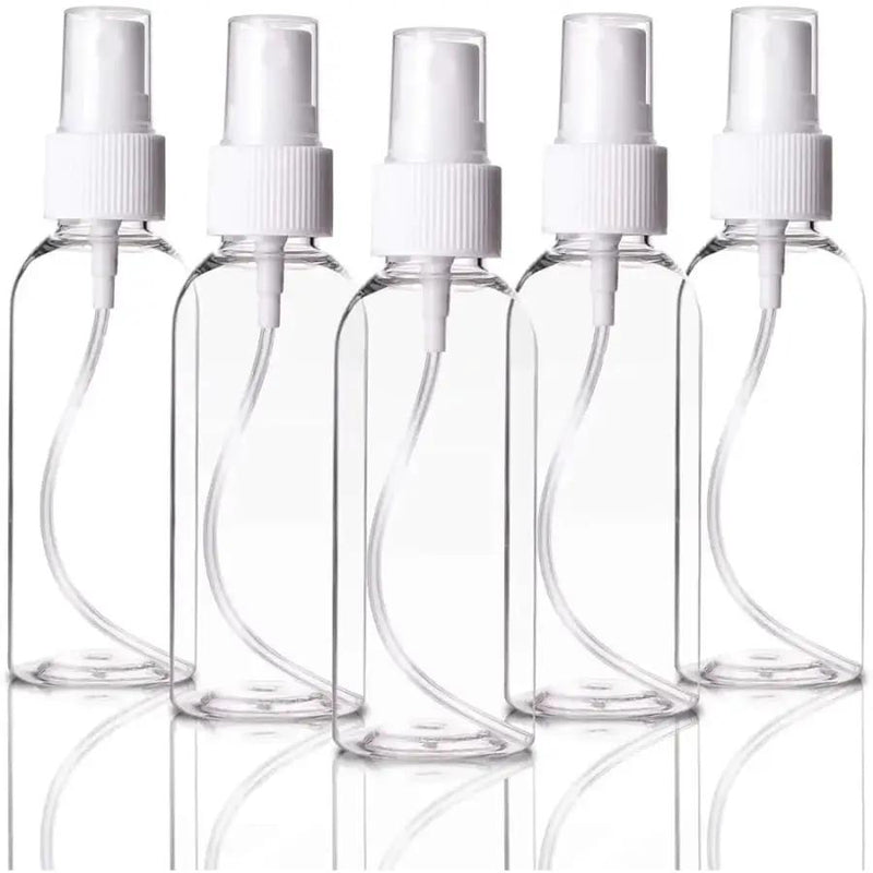 9eight5 Tools & Kits (multipurpose) 20 x 100 ml Clear Plastic Bottle with Fine Mist Spray Atomiser & Cap 20 Pack 100ml Clear Spray Bottles With Fine Mist Cap