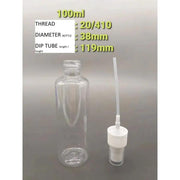 20 x 100 ml Clear Plastic Bottle with Fine Mist Spray Atomiser & Cap – view 4