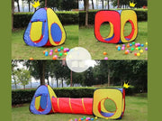 3PCS Pop-Up Square Triangle Tunnel Play Tent Kit – view 1