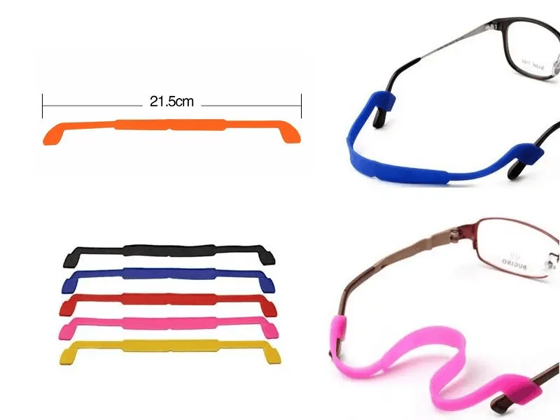 3 PCS Eyeglasses Silicon Antislip Holder Cover Ear Hook Retainer - BLACK – view 1