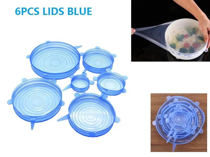 6Pcs Universal Silicone Stretch Suction Pot Lids Kitchen Cover Pan Bowl Stopper – view 2