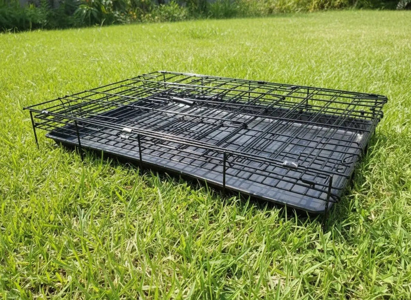 Pet Cage - 60cm Wide Collapsible Metal Pet Cage Black – view 2