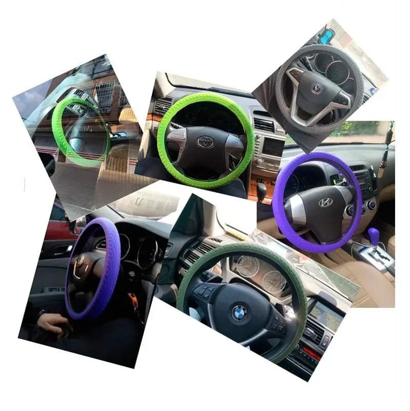 Car Silicone Steering Wheel Case Cover Shell Skidproof Car Accessori – view 7
