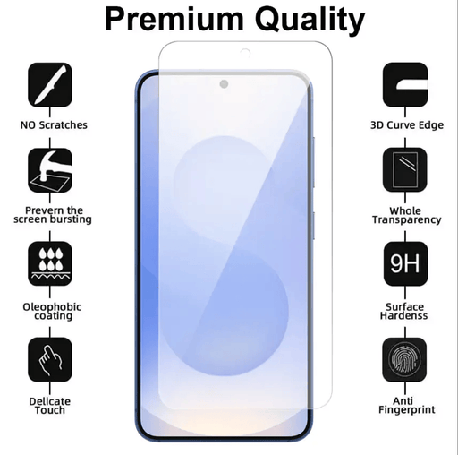 Samsung Galaxy S25 Plus Clear Tempered Glass Screen Protector – 9H Hardness – view 2