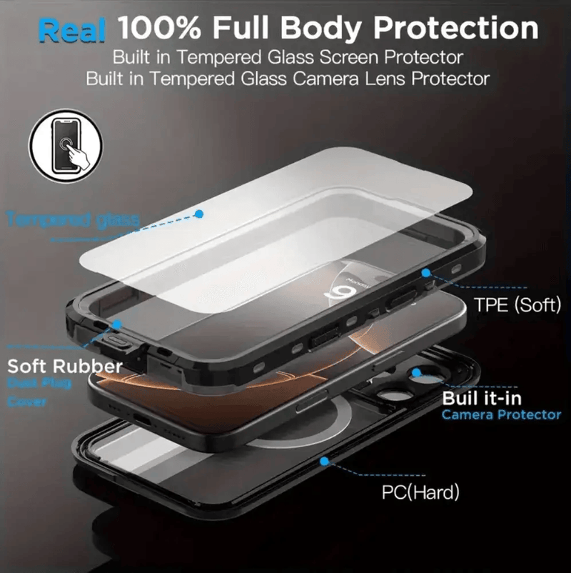 Redpepper Waterproof MagSafe Case for iPhone 16 Pro Max | Shockproof – view 2