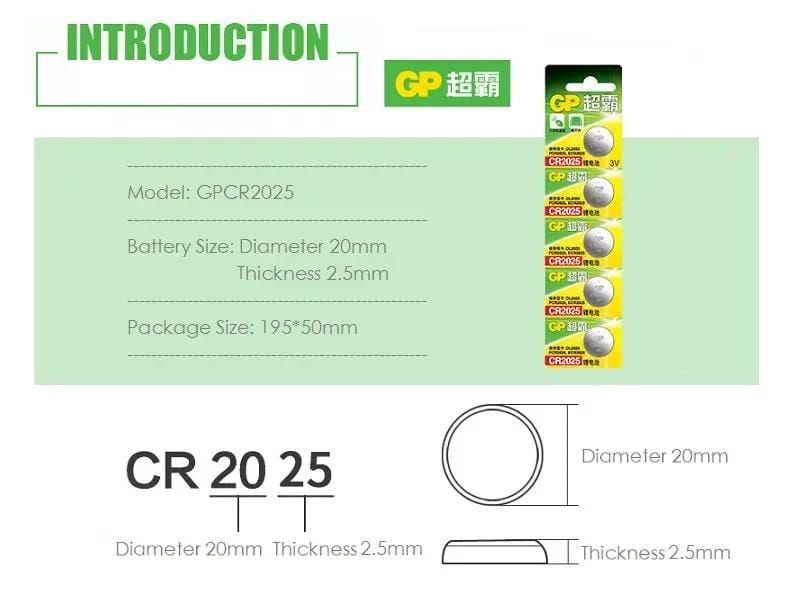 dealonline.co.nz dealonlinenz (5pcs) 3V Lithium Coin Cell Batteries, CR2025 (5pcs) 3V Lithium Coin Cell Batteries, CR2025