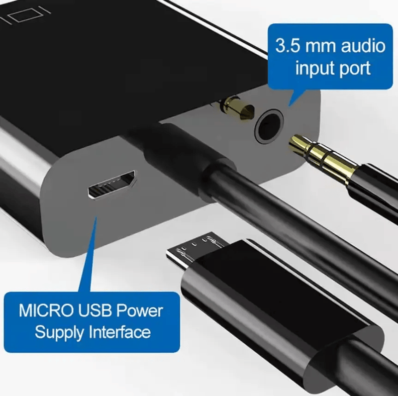 techplus HDMI to VGA Converter Adapter with Audio & USB HDMI to VGA Converter Adapter with Audio & USB | NZ