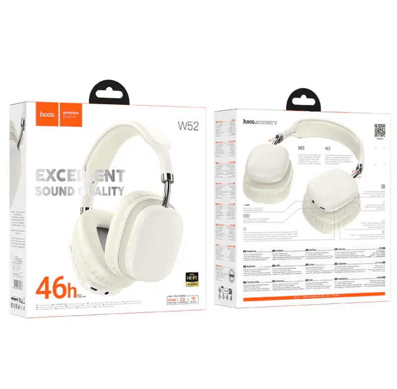 techplus Hoco  W52 Wireless Stereo Headphone – Bluetooth Headset Hoco W52 Wireless Bluetooth Over Ear Headphones