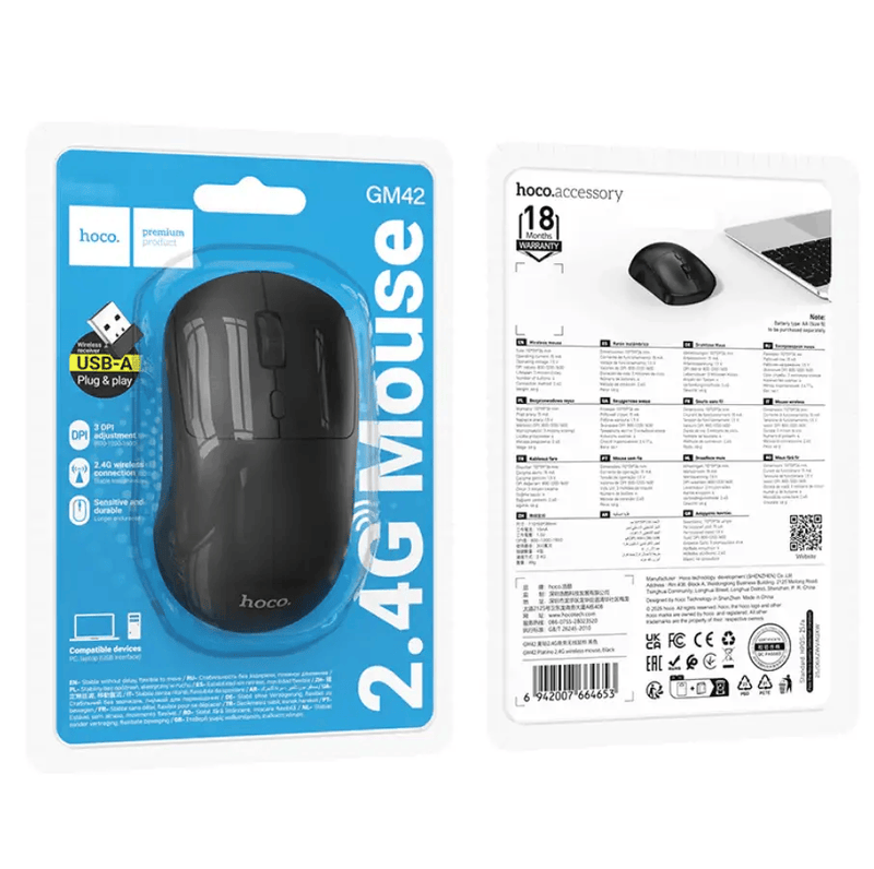 techplus Hoco Wireless Mouse Adjustable DPI Upto 1600 (GM42) Hoco Wireless Mouse Adjustable DPI Upto 1600 (GM42) | NZ