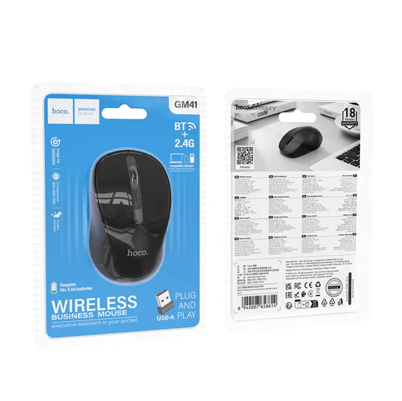 techplus Hoco Wireless Mouse Dual Mode Upto 1600 DPI (GM41) Hoco Wireless Mouse Dual Mode Upto 1600 DPI (GM41) | NZ