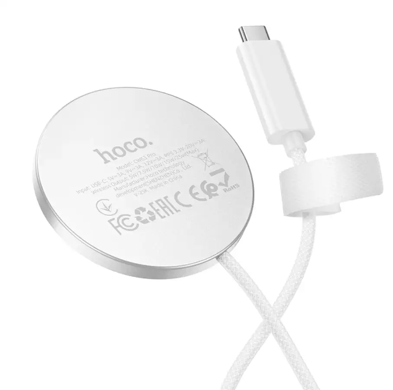 Hoco 25W Qi2.2 Magnetic Wireless Charger (CW63 Pro) White – view 1